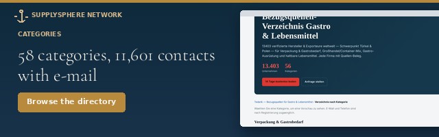 58 categories, 11,601 contacts with e-mail